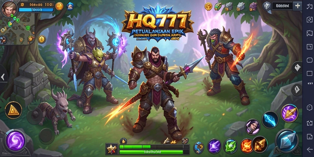 Gameplay HQ777 memperlihatkan pertarungan ARPG yang seru dan mendebarkan.