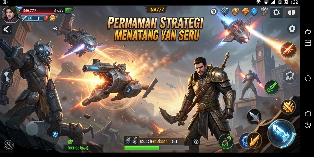 Tampilan gameplay strategis yang mendebarkan di INA777.