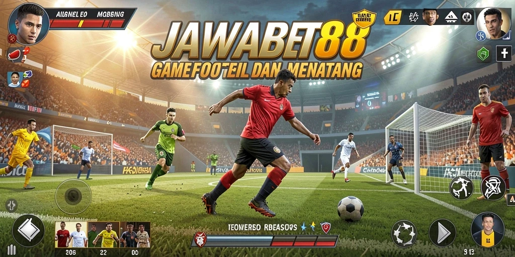 Gameplay seru di lapangan sepak bola JAWABET88.