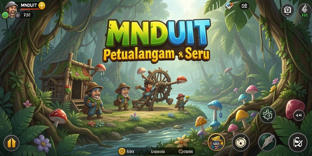 Tampilan gameplay seru dalam petualangan menegangkan di MNDUIT.