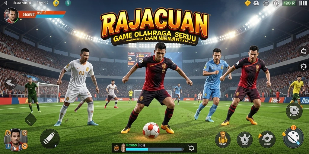 Screenshot utama RAJACUAN menunjukkan gameplay olahraga yang seru.